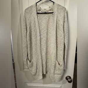 American Eagle Outfitters Cream Cardigan Sweater